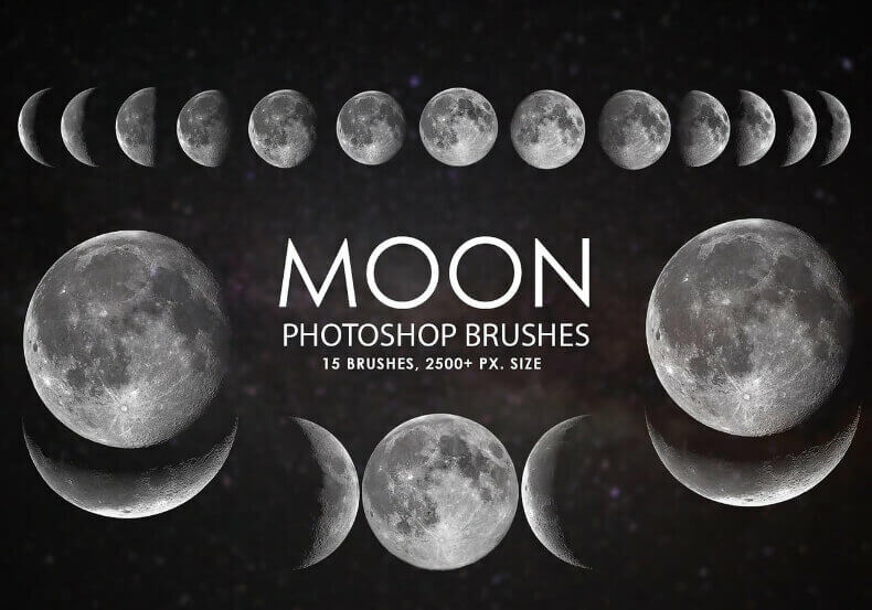 Кисти для Photoshop - Луна/Месяц