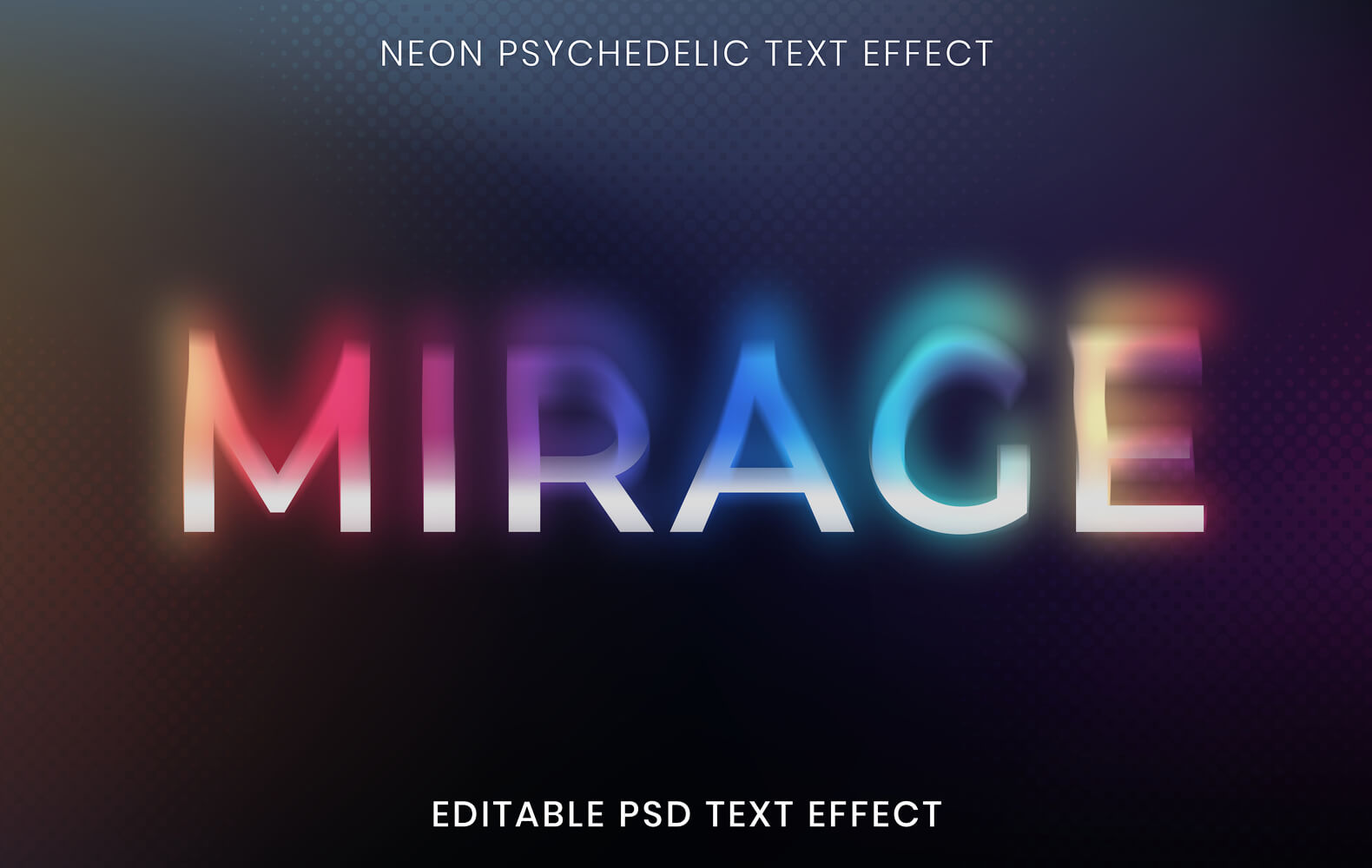 Текстовый эффект - Мираж (PSD)