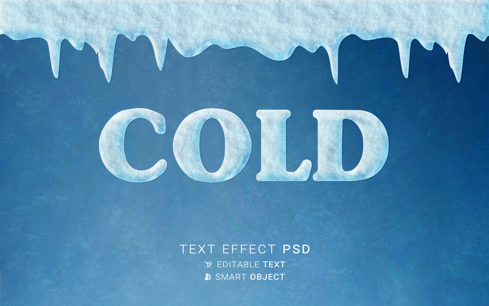 Текстовые PSD-эффекты (Снег/Лёд)