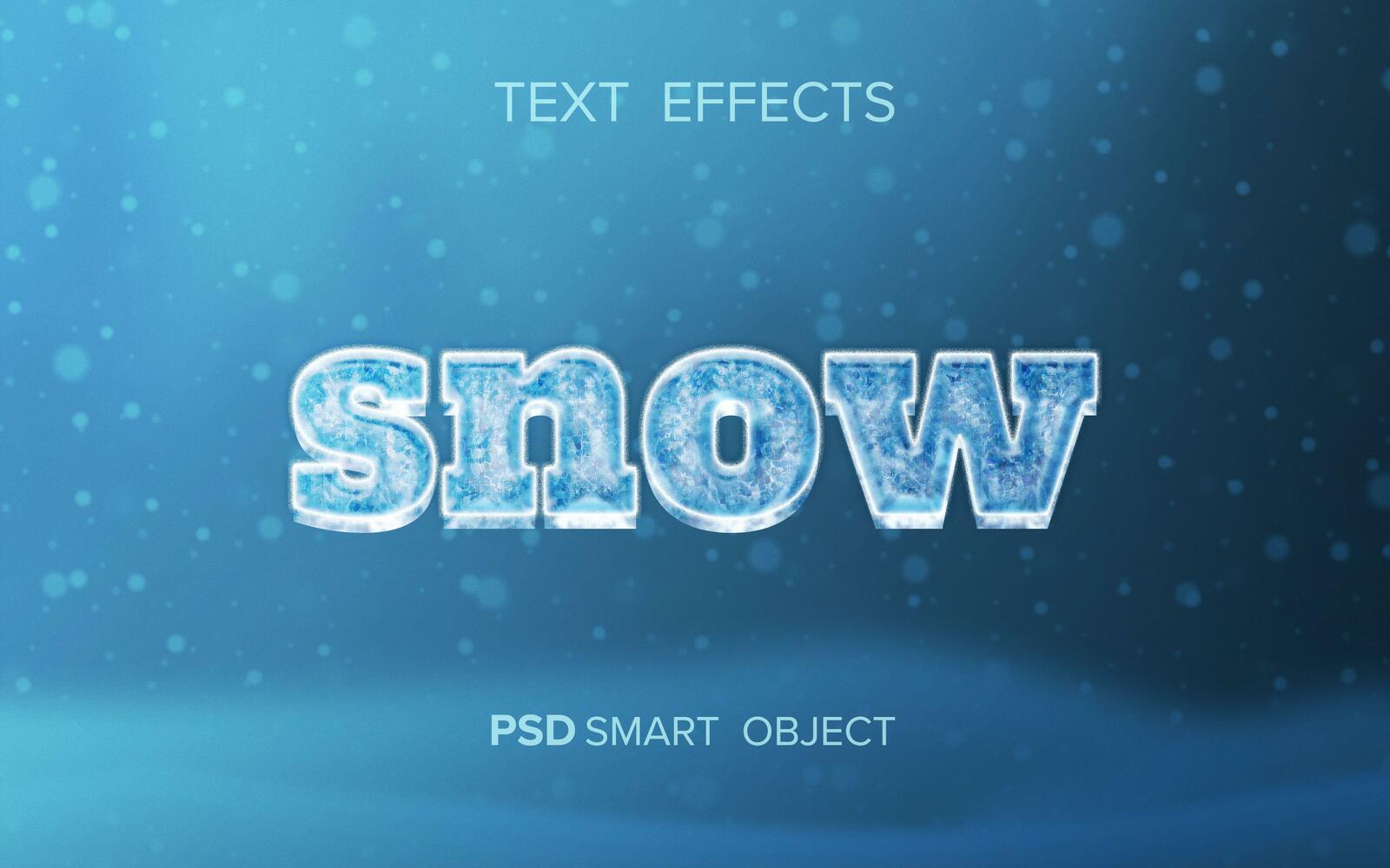 Текстовые PSD-эффекты (Снег/Лёд)