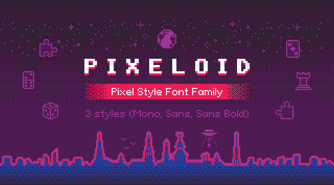 Шрифт - Pixeloid (Кириллица/Латиница)