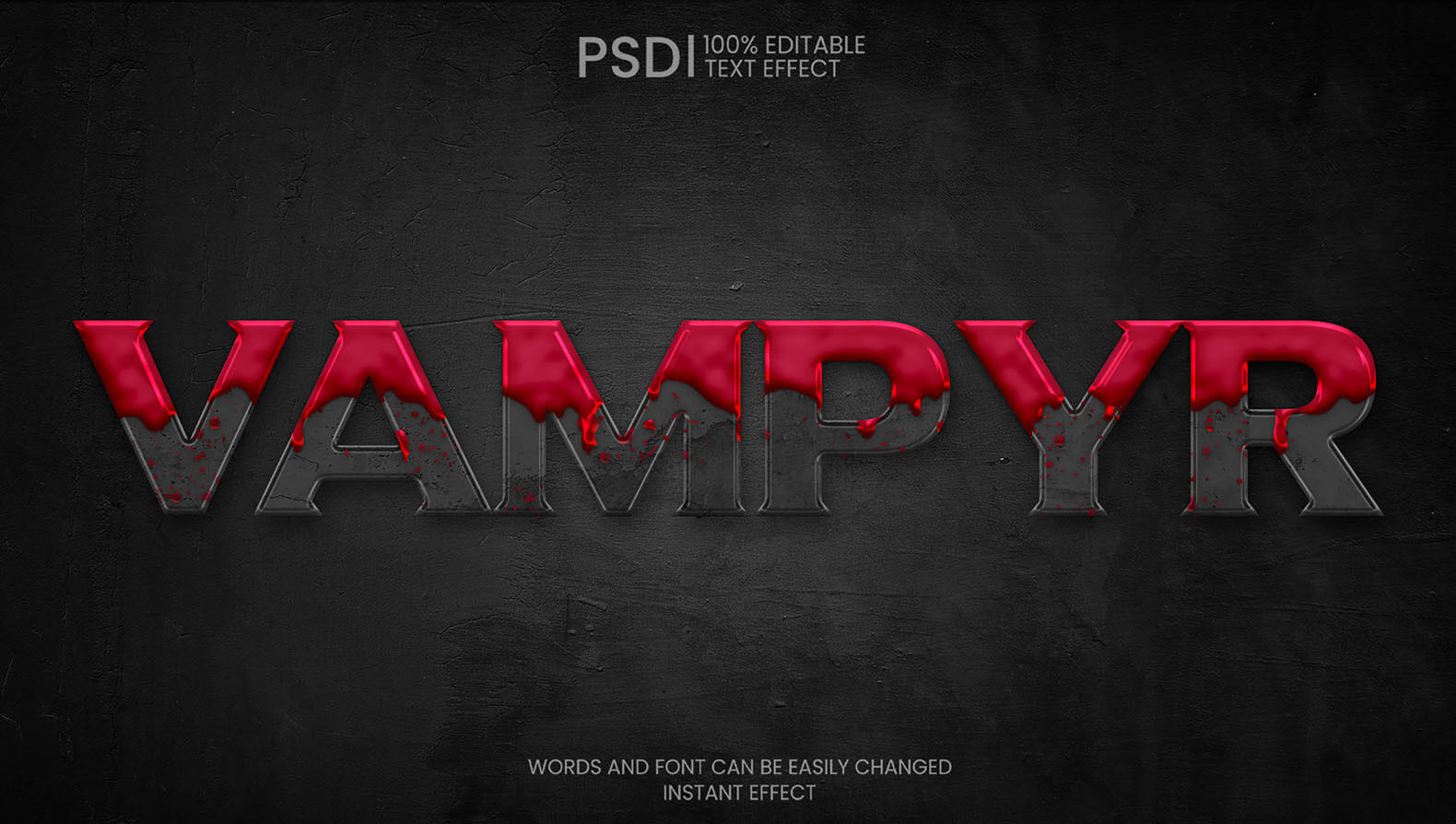 Текстовый эффект - Вампир (PSD)