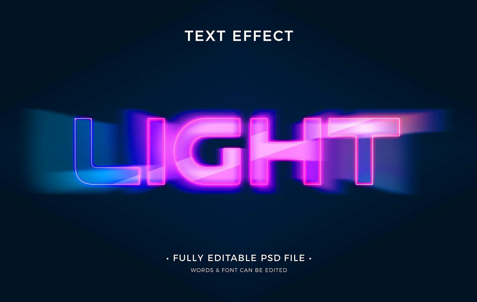 Текстовый эффект - Light (PSD)